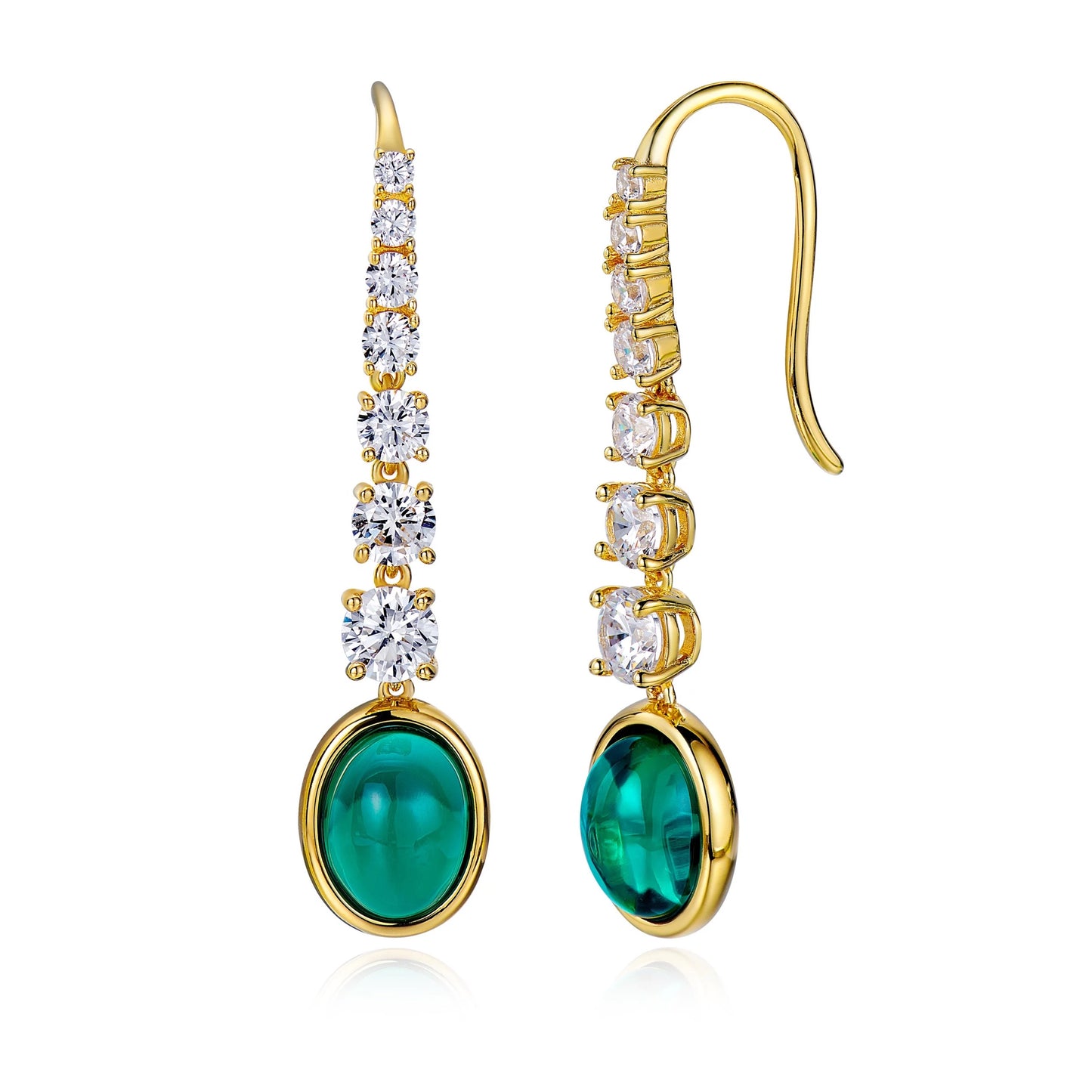 Emerald Zircon Earrings