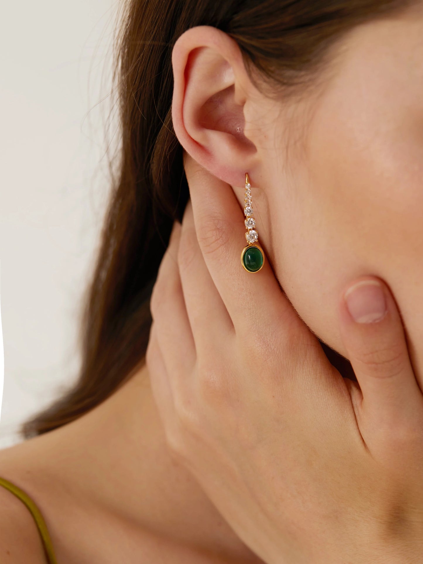 Emerald Zircon Earrings