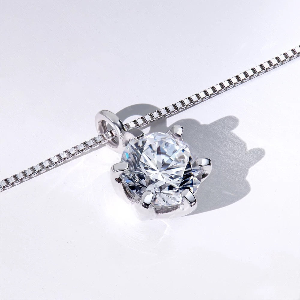 Cubic Diamond Pendant Necklace