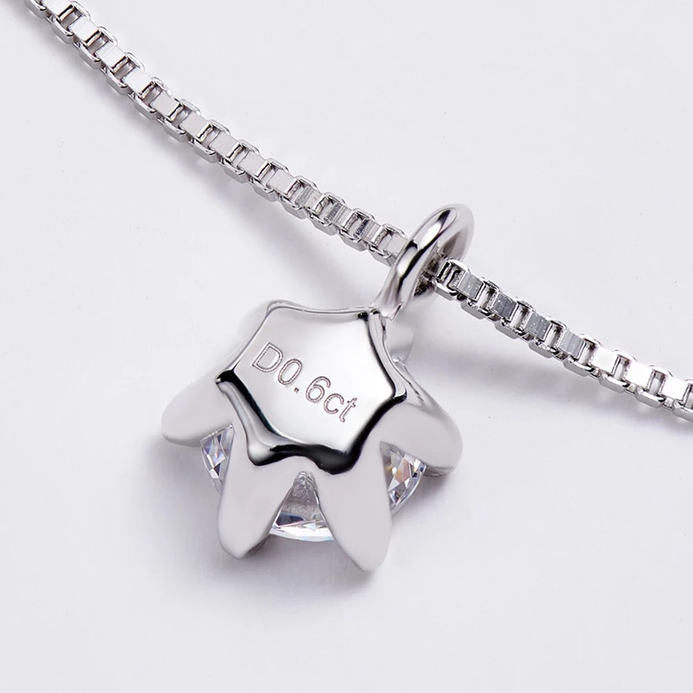 Cubic Diamond Pendant Necklace